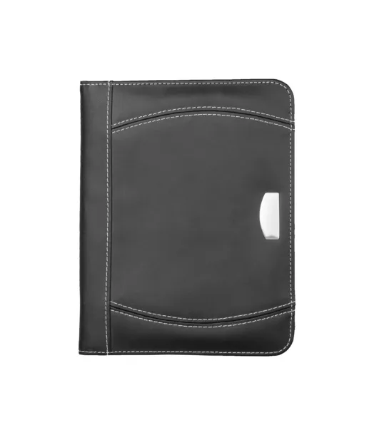 Central A5 zipped document folder Black