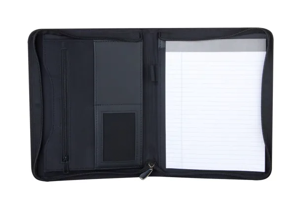 Central zipped document folder Black