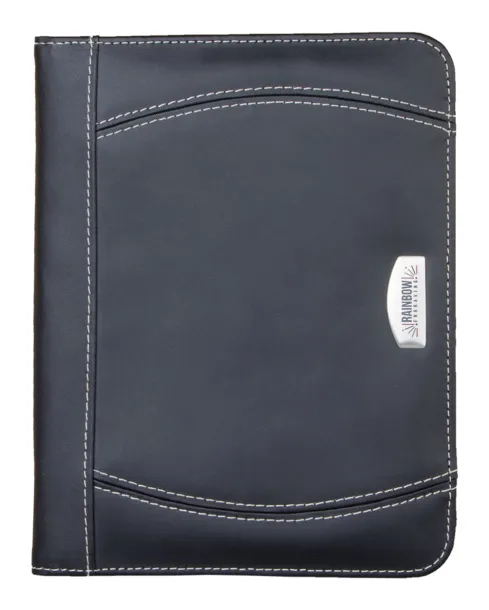 Central A5 zipped document folder Black