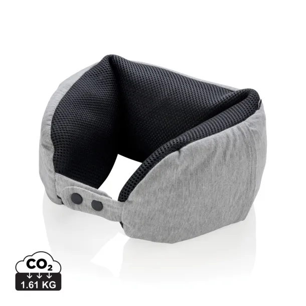  Deluxe microbead travel pillow - XD Collection Grey Black