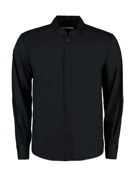  Tailored Fit Mandarin Collar Shirt - Bargear Black