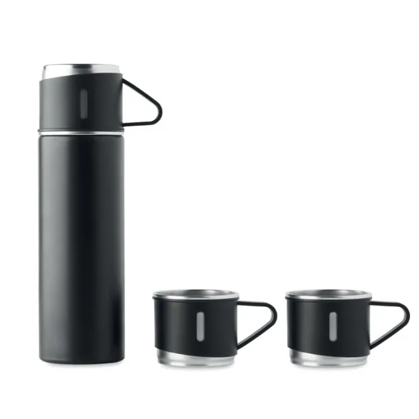 SHARM Double wall bottle and cup set Black