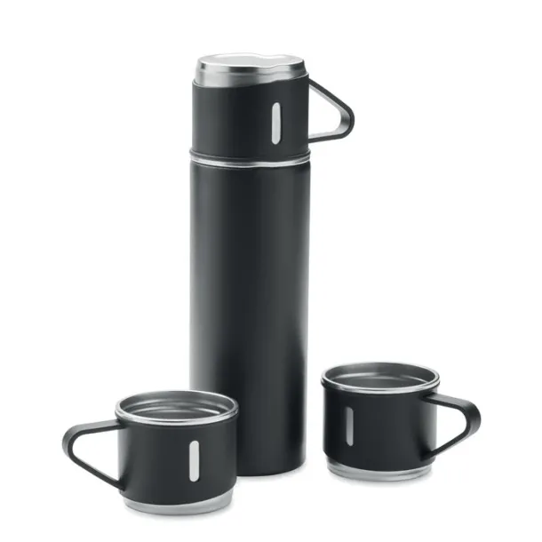 SHARM Double wall bottle and cup set Black