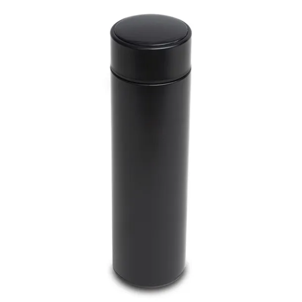 FALCO vacuum flask 420 ml with thermometer Black