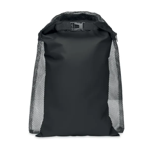 SCUBA MESH Vodootporna torba s remenom, 6L Crna