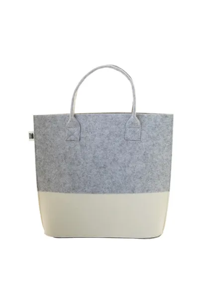 CreaFelt Shop C custom RPET shopping bag White Grey