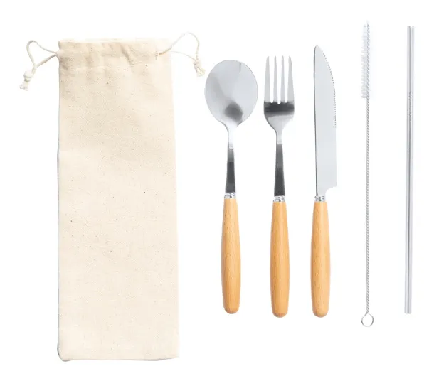 Woller cutlery set Silver Natural