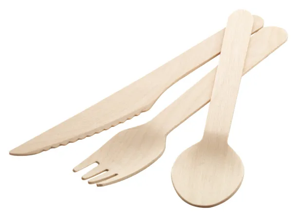 Woolly wooden cutlery, spoon Natural