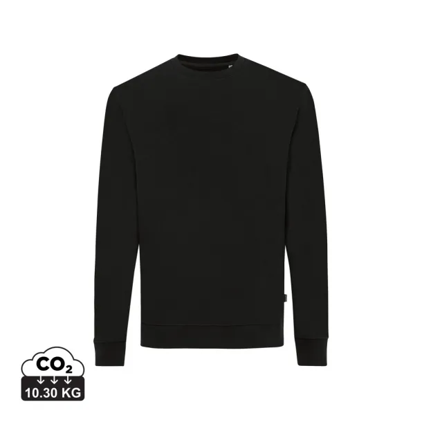 Iqoniq Zion unisex pulover od recikliranog pamuka, 340 g/m² - iqoniq Crna
