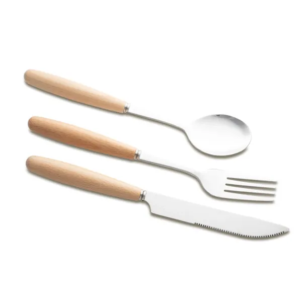 NANTES cutlery set in a cotton bag Beige