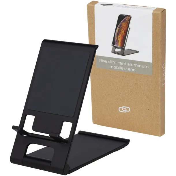 Rise slim aluminium phone stand - Tekiō® Solid black