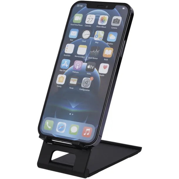 Rise slim aluminium phone stand - Tekiō® Solid black