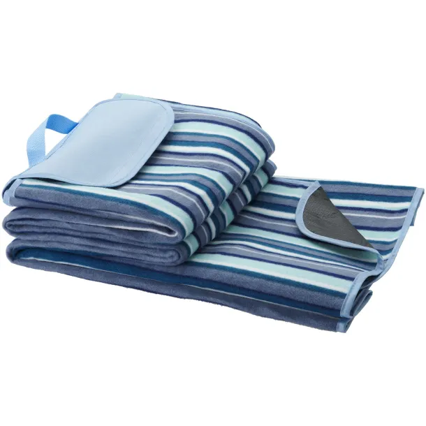 Riviera water-resistant picnic outdoor blanket - Bullet White Blue