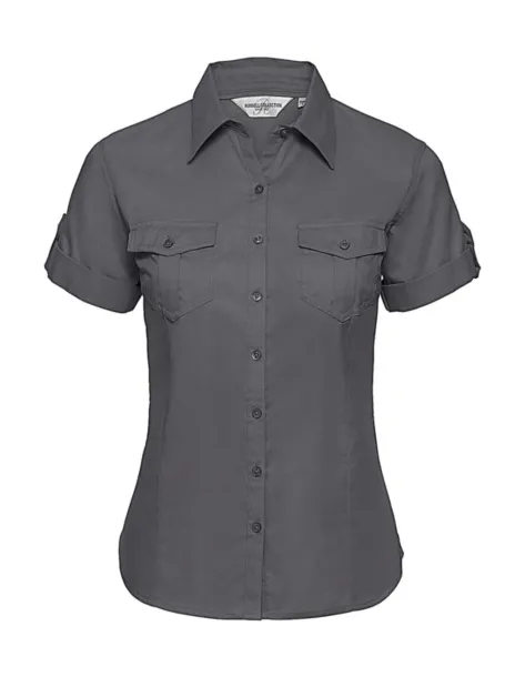  Ladies' Roll Sleeve Shirt - Russell Collection Zinc