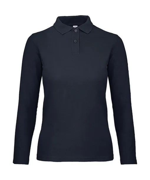  Ženska polo majica dugih rukava, 180 g/m² - B&C Mornarsko plava