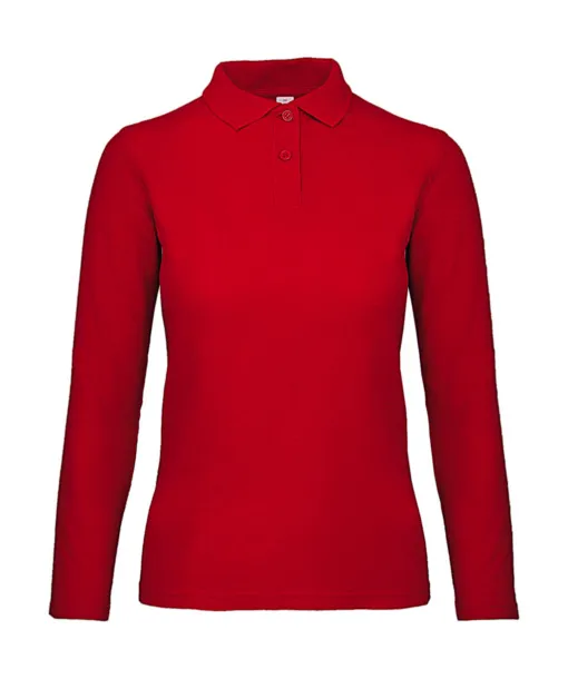  Ženska polo majica dugih rukava, 180 g/m² - B&C Crvena