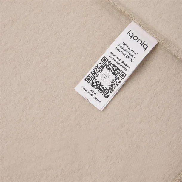  Iqoniq Zion unisex pulover od recikliranog pamuka, 340 g/m² - iqoniq desert