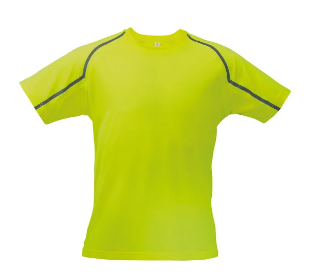 Fleser sport T-shirt fluorescent yellow Dark grey