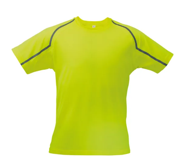 Fleser sport T-shirt fluorescent yellow Dark grey