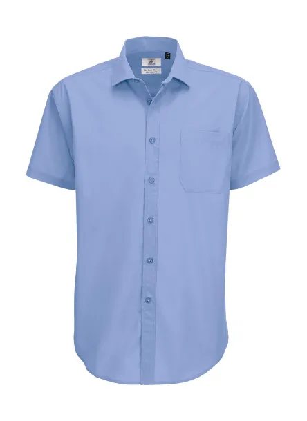  Smart SSL/men Poplin Shirt - B&C Business Blue