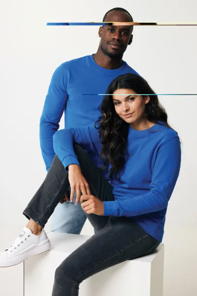  Iqoniq Zion unisex pulover od recikliranog pamuka - iqoniq Kraljevski plava