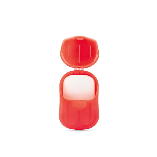 JULIPER Case with 20 soap sheets Red