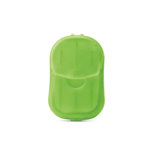 JULIPER Case with 20 soap sheets Light green