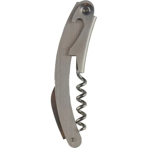  Waiter's knife, bottle opener, corkscrew, foil cutter silver