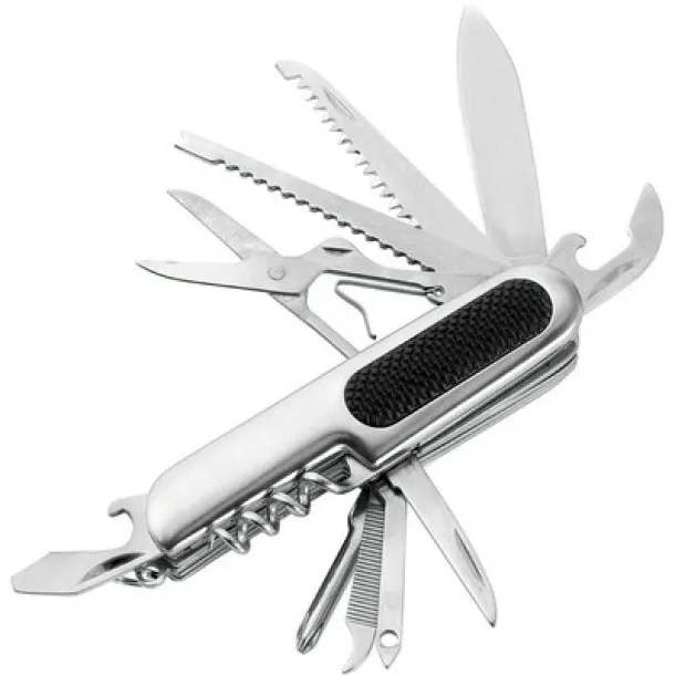  Multifunctional tool, pocket knife, 11 functions silver