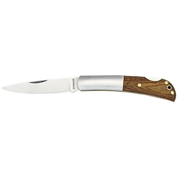  Pocket knife with safety lock wood