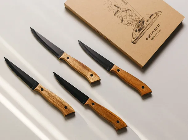 CHOP knife set Cream Bež