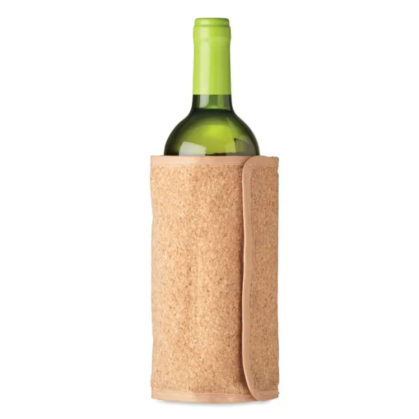 SARRET Soft wine cooler in cork wrap Beige