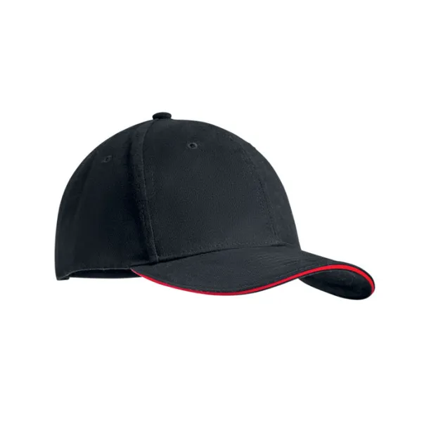 DUNEDIN Brushed heavy cotton 6 panel sa Red