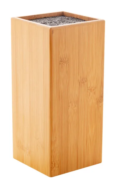 Santoku bamboo knife block Natural