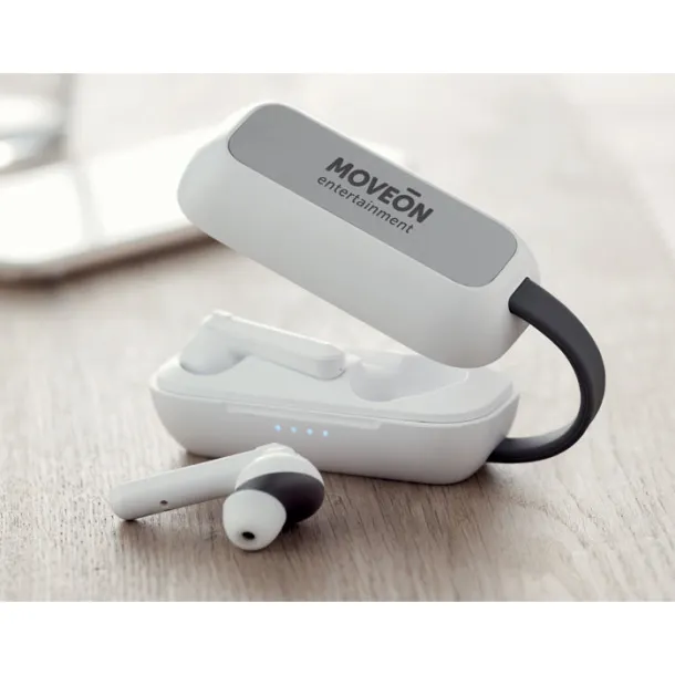 FOLK TWS wireless charging earbuds White