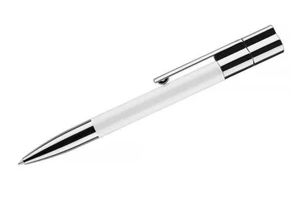 BRAINY kemijska olovka s USB memorijskim stickom White