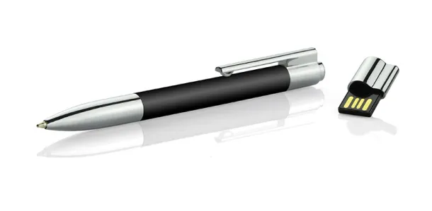 BRAINY Ball pen with USB flash drive Crna