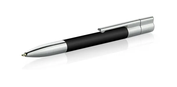 BRAINY Ball pen with USB flash drive Crna