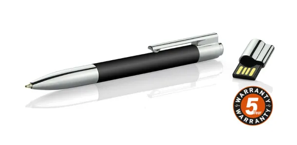 BRAINY Ball pen with USB flash drive Crna