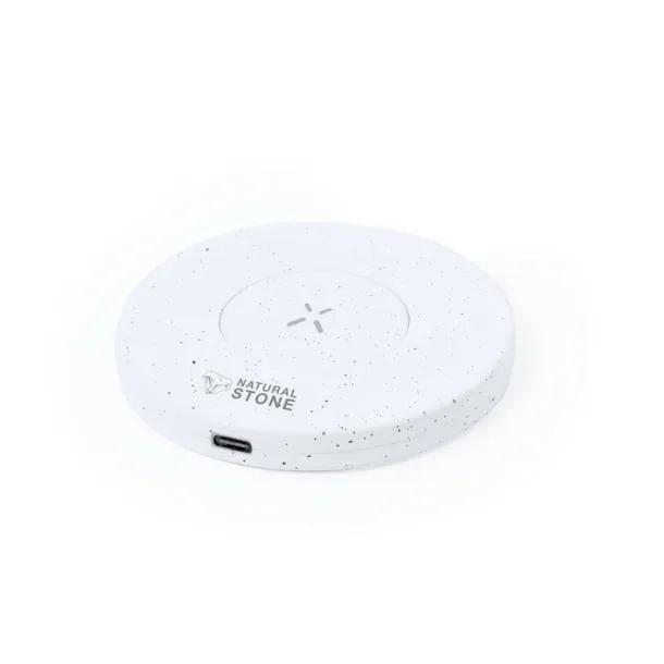  Bežični punjač od ekstrakta kamena, 15W Bijela