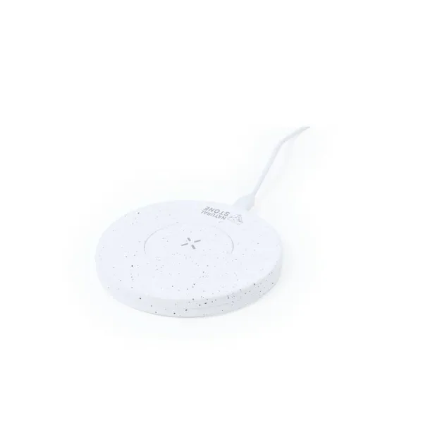  Bežični punjač od ekstrakta kamena, 15W Bijela