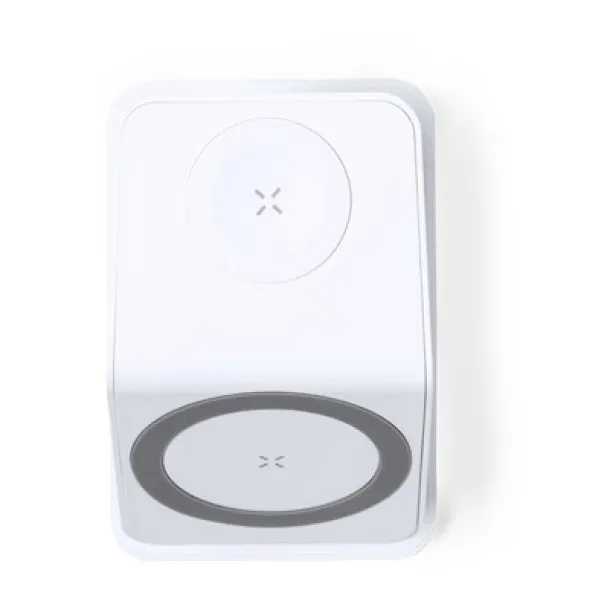  Magnetic wireless charger 15W, 3 in 1, phone stand Bijela