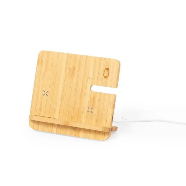  Bamboo wireless charger 15W, phone stand wood