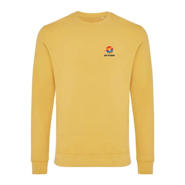  Iqoniq Zion unisex pulover od recikliranog pamuka, 340 g/m² - iqoniq Oker žuta 