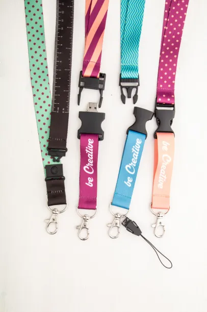 Subyard C custom sublimation lanyard White