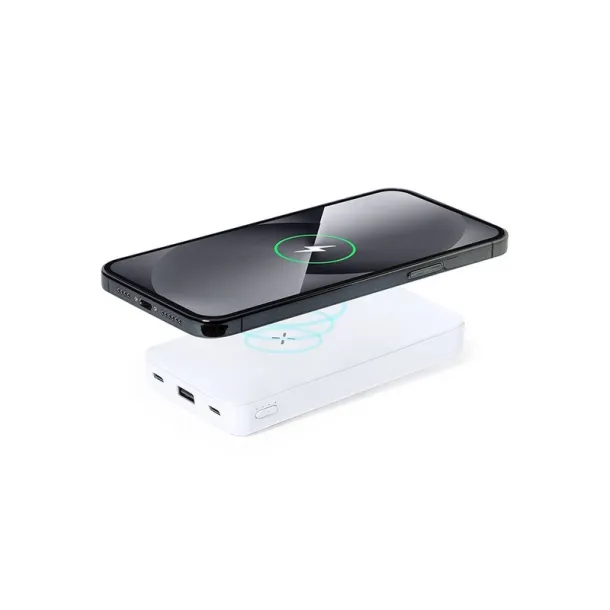  Wireless power bank 5000 mAh, wireless charger 15W, phone holder white