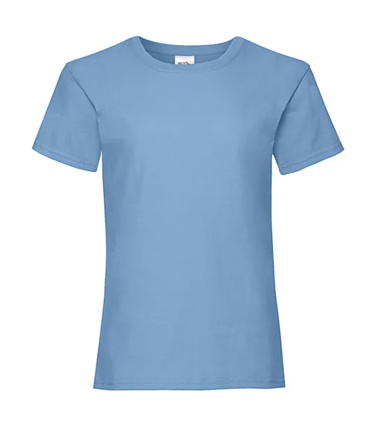  Girls Valueweight T - Fruit of the Loom Sky blue