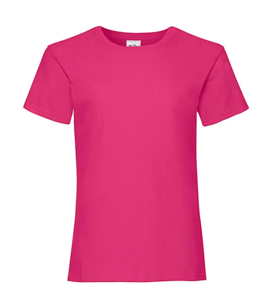  Girls Valueweight T - Fruit of the Loom Fuchsia