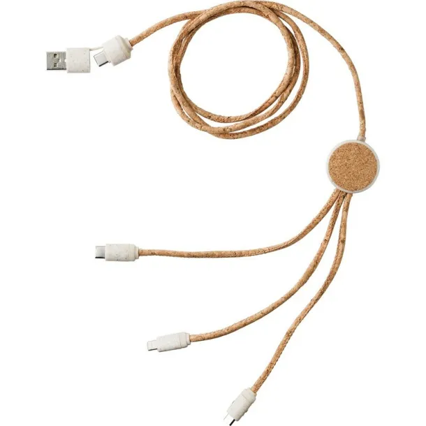  Cork charging cable brown