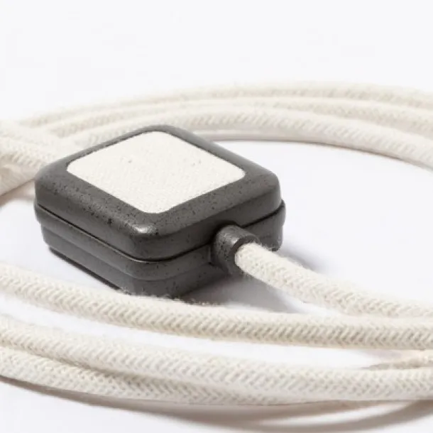  Coffee fibre and recycled cotton charging cable brown